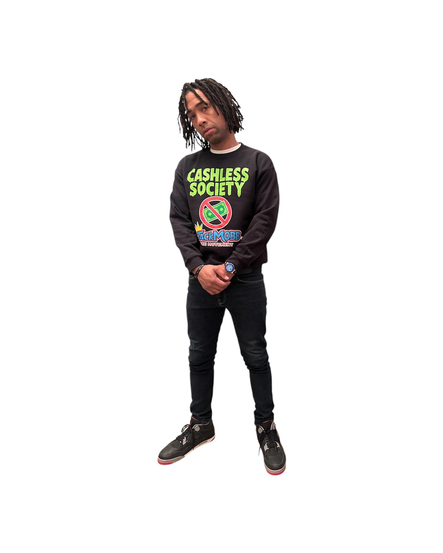 Cashless Society Crew Neck Unisex Sweater