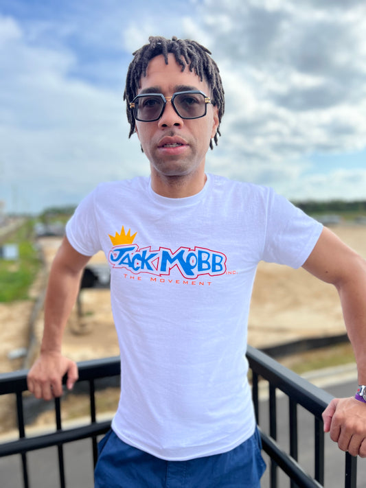 Men’s Classic JackMobb Graphic White T-Shirt