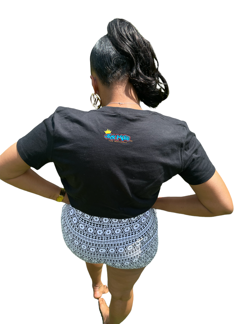 Women’s Classic JackMobb Drawstring Tie-Front T-Shirt