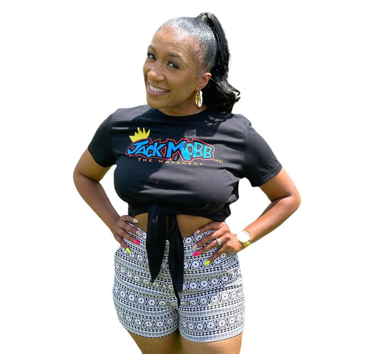 Women’s Classic JackMobb Drawstring Tie-Front T-Shirt