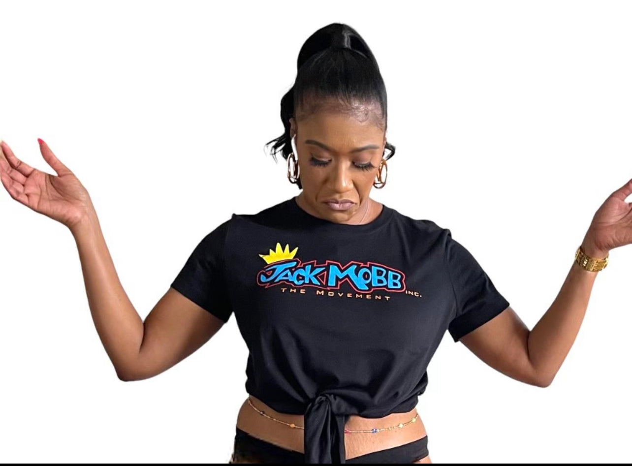 Women’s Classic JackMobb Drawstring Tie-Front T-Shirt