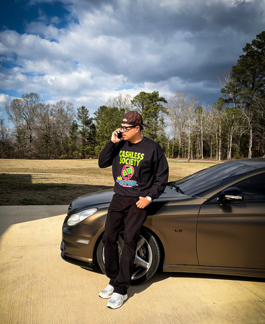 Cashless Society Crew Neck Unisex Sweater
