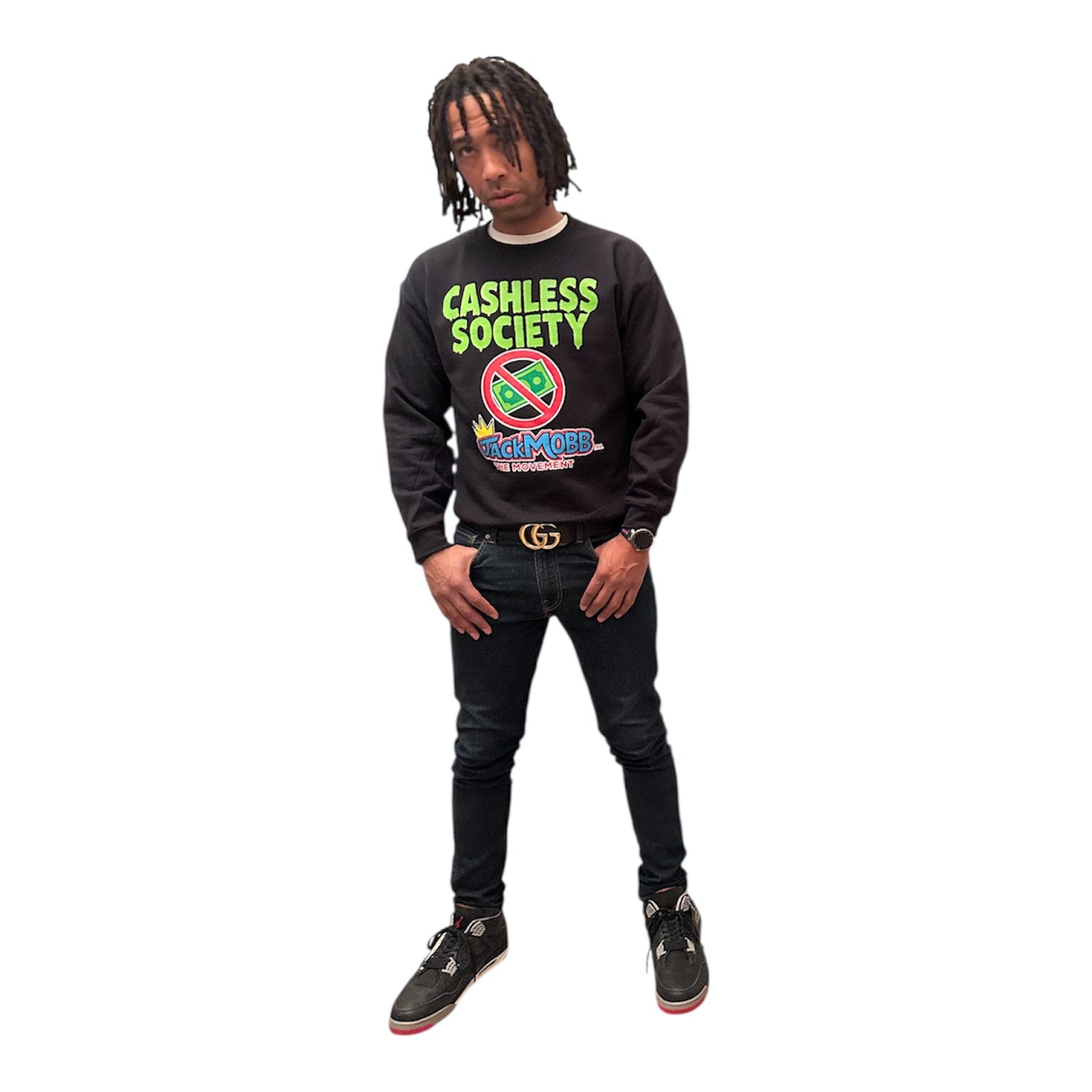 Cashless Society Crew Neck Unisex Sweater