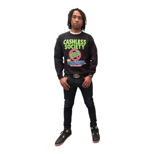 Cashless Society Crew Neck Unisex Sweater